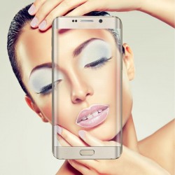 Samsung G925F/S6 Edge zaoblené ochranné sklo - Transparentná