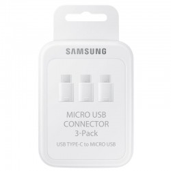 Samsung EE-GN930KWEGWW 3X Micro USB/USB Type-C Adapter - Biele