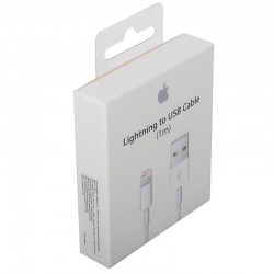 Apple MD818ZM/A Gyári Lightning 1M Kábel blister - Biele