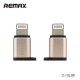 REMAX RA-USB2 Micro USB - Apple 8PIN Adapter - Zlatý