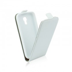 Apple iPhone 4/4S Sklopné Flexi kožené puzdro - Biele