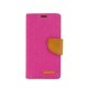 Samsung A3 2016 Canvas Knižkové puzdro - ružové