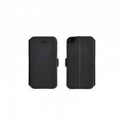 Apple iPhone 4/4S Flexi Knižkové puzdro - Čierne